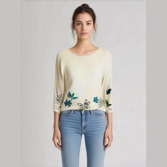 Vintage MIRASOL Embroidered Appliqué Top Small - Picture 1 of 7